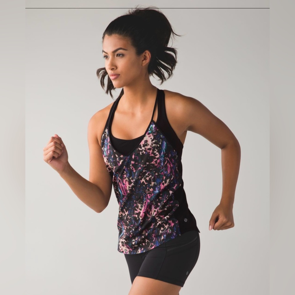 Lululemon Breezy Singlet Floral Sport Tank - size 4